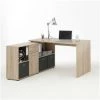 Bureau D'Angle Modulable Avec Caisson, Tiroir Et Étagères De Rangements - Lex - Calicosy - Chêne Clair - Chêne Clair -France Bureau Soldes 2022 50702696 1