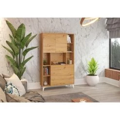 BIM FURNITURE Bureau Pliant MEGAN 2 Bibliothèque Chêne Artisanal -France Bureau Soldes 2022 50754599 3
