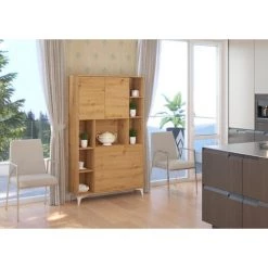 BIM FURNITURE Bureau Pliant MEGAN 2 Bibliothèque Chêne Artisanal -France Bureau Soldes 2022 50754599 5