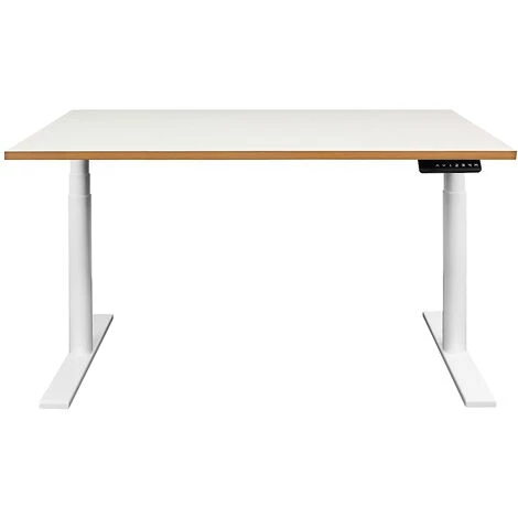 NOVIGAMI Ensemble De Bureau | Bureau Réglable En Hauteur électriquement Josi | Blanc-multiplis | Largeur 140 Cm | Chaise De - Blanc/multiplis | Piétement : Blanc 7 NOVIGAMI Ensemble De Bureau | Bureau Réglable En Hauteur électriquement Josi | Blanc-multiplis | Largeur 140 Cm | Chaise De - Blanc/multiplis | Piétement : Blanc – Image 5