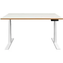 NOVIGAMI Ensemble De Bureau | Bureau Réglable En Hauteur électriquement Josi | Blanc-multiplis | Largeur 140 Cm | Chaise De - Blanc/multiplis | Piétement : Blanc -France Bureau Soldes 2022 50819106 5