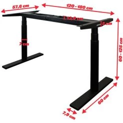 NOVIGAMI Ensemble De Bureau | Bureau Réglable En Hauteur électriquement Josi | Blanc-multiplis | Largeur 160 Cm | Chaise De - Blanc/multiplis | Piétement : Noir -France Bureau Soldes 2022 50819158 4