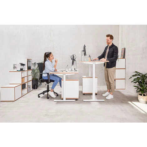 Piétement Pour Bureau Assis-debout Josi | LxP 1200 - 1800 X 600 Mm | Boutons De Mémorisation | Blanc | Novigami - Blanc 5 Piétement Pour Bureau Assis-debout Josi | LxP 1200 - 1800 X 600 Mm | Boutons De Mémorisation | Blanc | Novigami - Blanc – Image 3