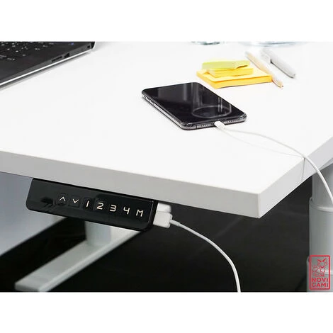 Piétement Pour Bureau Assis-debout Josi | LxP 1200 - 1800 X 600 Mm | Boutons De Mémorisation | Blanc | Novigami - Blanc 7 Piétement Pour Bureau Assis-debout Josi | LxP 1200 - 1800 X 600 Mm | Boutons De Mémorisation | Blanc | Novigami - Blanc – Image 5