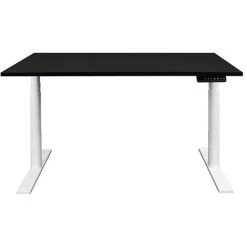 NOVIGAMI Ensemble De Bureau | Bureau Réglable En Hauteur électriquement Josi | Noir | Largeur 140 Cm | Chaise De Bureau Kalik - Noir | Piétement : Blanc -France Bureau Soldes 2022 50819319 5