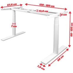 NOVIGAMI Ensemble De Bureau | Bureau Réglable En Hauteur électriquement Josi | Noir-multiplis | Largeur 180 Cm | Chaise De Bureau - Noir/multiplis | Piétement : Blanc -France Bureau Soldes 2022 50819406 4