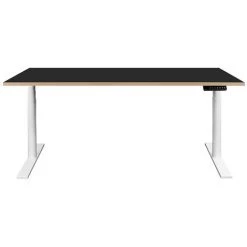 NOVIGAMI Ensemble De Bureau | Bureau Réglable En Hauteur électriquement Josi | Noir-multiplis | Largeur 180 Cm | Chaise De Bureau - Noir/multiplis | Piétement : Blanc -France Bureau Soldes 2022 50819406 5