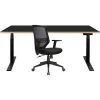 NOVIGAMI Ensemble De Bureau | Bureau Réglable En Hauteur électriquement Josi | Noir-multiplis | Largeur 180 Cm | Chaise De Bureau - Noir/multitiplis | Piétement : Noir -France Bureau Soldes 2022 50819631 1