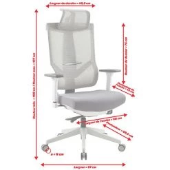 NOVIGAMI Ensemble De Bureau | Bureau Réglable En Hauteur électriquement Josi | Noir-multiplis | Largeur 180 Cm | Chaise De Bureau - Noir/multitiplis | Piétement : Noir -France Bureau Soldes 2022 50819634 3