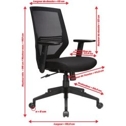 NOVIGAMI Ensemble De Bureau | Bureau Réglable En Hauteur électriquement Josi | Chêne | Largeur 120 Cm | Chaise De Bureau Lokai - Chêne | Piétement : Noir -France Bureau Soldes 2022 50819671 3