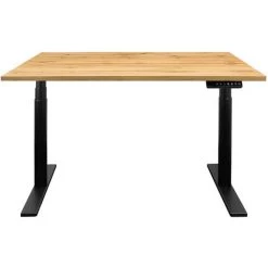 NOVIGAMI Ensemble De Bureau | Bureau Réglable En Hauteur électriquement Josi | Chêne | Largeur 120 Cm | Chaise De Bureau Lokai - Chêne | Piétement : Noir -France Bureau Soldes 2022 50819671 5