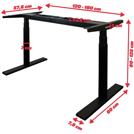 NOVIGAMI Ensemble De Bureau | Bureau Réglable En Hauteur électriquement Josi | Chêne | Largeur 180 Cm | Chaise De Bureau Lokai - Chêne | Piétement : Noir 6 NOVIGAMI Ensemble De Bureau | Bureau Réglable En Hauteur électriquement Josi | Chêne | Largeur 180 Cm | Chaise De Bureau Lokai - Chêne | Piétement : Noir – Image 4