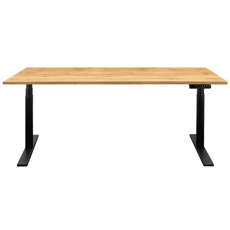 NOVIGAMI Ensemble De Bureau | Bureau Réglable En Hauteur électriquement Josi | Chêne | Largeur 180 Cm | Chaise De Bureau Lokai - Chêne | Piétement : Noir 7 NOVIGAMI Ensemble De Bureau | Bureau Réglable En Hauteur électriquement Josi | Chêne | Largeur 180 Cm | Chaise De Bureau Lokai - Chêne | Piétement : Noir – Image 5