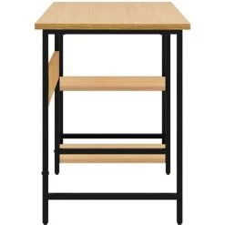 Bureau D'ordinateur 105x55x72 Cm MDF Et Métal Noir/chêne Clair VidaXL 10 Bureau D'ordinateur 105x55x72 Cm MDF Et Métal Noir/chêne Clair VidaXL -France Bureau Soldes 2022 50831480 4