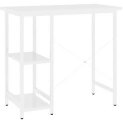 Bureau D'ordinateur 80x40x72 Cm MDF Et Métal Blanc VidaXL -France Bureau Soldes 2022 50831482 5