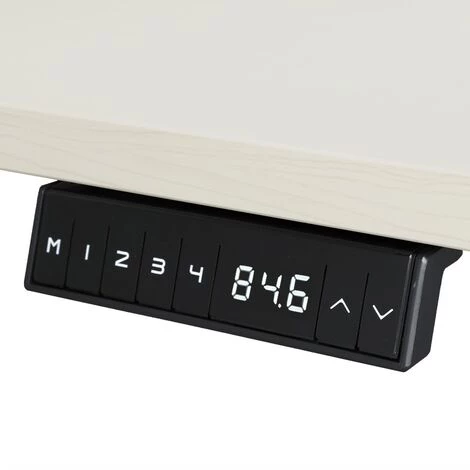SEDERO Bureau électrique Réglable - 140 X 80 Cm - Moteur Simple - Blanc/Chêne Clair 4 SEDERO Bureau électrique Réglable - 140 X 80 Cm - Moteur Simple - Blanc/Chêne Clair – Image 2