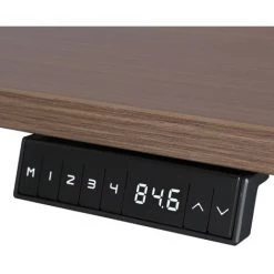 SEDERO Bureau électrique Réglable - 140 X 80 Cm - Moteur Simple - Blanc/Chêne Foncé -France Bureau Soldes 2022 50903223 2