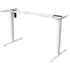 SEDERO Bureau électrique Réglable - 140 X 80 Cm - Moteur Simple - Blanc/Chêne Foncé -France Bureau Soldes 2022 50903223 5