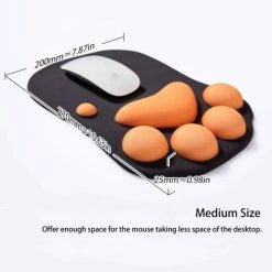 GUAZHUNIFR Tapis De Souris Avec Repose Poignet, Tapis De Souris Ergonomique, Tapis De Souris, Tapis De Souris En Gel Silicone, Base Antidérapante, Pour La Maison/Bureau/Jeux, Guazhuni Noir Et Orange -France Bureau Soldes 2022 50981610 4