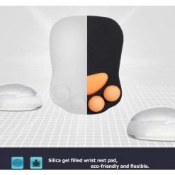 GUAZHUNIFR Tapis De Souris Avec Repose Poignet, Tapis De Souris Ergonomique, Tapis De Souris, Tapis De Souris En Gel Silicone, Base Antidérapante, Pour La Maison/Bureau/Jeux, Guazhuni Noir Et Orange -France Bureau Soldes 2022 50981610 5