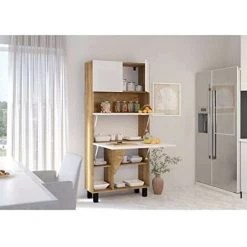 BB-LOISIR Armoire Placard Convertible En Bureau Et Table 175x80x32cm « Homi- Chêne Foncé / Blanc Brillant » 11 BB-LOISIR Armoire Placard Convertible En Bureau Et Table 175x80x32cm « Homi- Chêne Foncé / Blanc Brillant » -France Bureau Soldes 2022 51002440 5