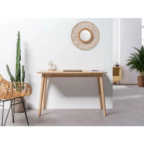 Bureau BOBOCHIC - Bureau 2 Tiroirs ALBA Imitation Chêne - Chêne 6 Bureau BOBOCHIC - Bureau 2 Tiroirs ALBA Imitation Chêne - Chêne – Image 4