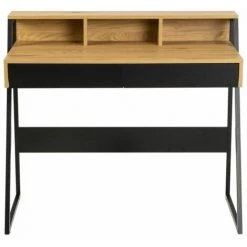 Bureau BOBOCHIC - Bureau Deux Tiroirs RAOUL Bois Et Noir - Noir Et Bois 9 Bureau BOBOCHIC - Bureau Deux Tiroirs RAOUL Bois Et Noir - Noir Et Bois -France Bureau Soldes 2022 51174497 3