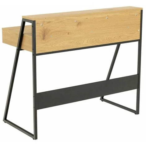 Bureau BOBOCHIC - Bureau Deux Tiroirs RAOUL Bois Et Noir - Noir Et Bois 7 Bureau BOBOCHIC - Bureau Deux Tiroirs RAOUL Bois Et Noir - Noir Et Bois – Image 5