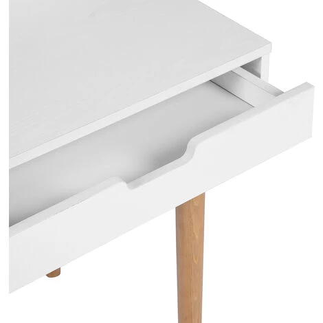 HOMEINBOX Design D'inspiration Scandinave Largeur 105 Bureau D'écriture En Bois Massif Avec Tiroirs Blancs 7299 6 HOMEINBOX Design D'inspiration Scandinave Largeur 105 Bureau D'écriture En Bois Massif Avec Tiroirs Blancs 7299 – Image 4