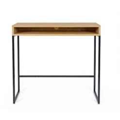 TERRE DE NUIT Bureau 1 Niche En Bois Imitation Chêne - BU011 - Bois Naturel -France Bureau Soldes 2022 51210637 4