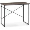 VS VENTA-STOCK Bureau Cáceres Noir,Table Pour PC, Style Industriel, 90 Cm Longueur