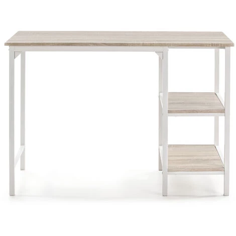 VS VENTA-STOCK Bureau Colón Blanc,Table Pour PC, 2 Rayons, Style Industriel, 110 Cm Longueur 5 VS VENTA-STOCK Bureau Colón Blanc,Table Pour PC, 2 Rayons, Style Industriel, 110 Cm Longueur – Image 3