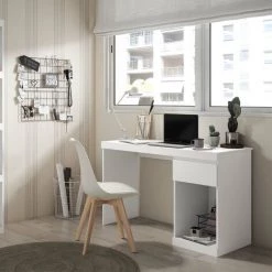 VS VENTA-STOCK Bureau Leni 1 Tiroir Couleur Blanc, 120 Cm Longueur - BLANC -France Bureau Soldes 2022 51251615 5