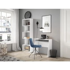 VS VENTA-STOCK Bureau Nilson 1 Niche Couleur Blanc, 80 Cm Longueur - BLANC -France Bureau Soldes 2022 51251616 3