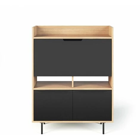 TEMAHOME - Bureau LIME Chêne Et Noir Laqué - Rovere E Lacca Nera 3 TEMAHOME - Bureau LIME Chêne Et Noir Laqué - Rovere E Lacca Nera