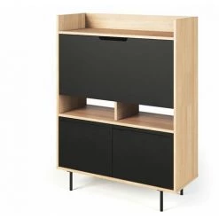 TEMAHOME - Bureau LIME Chêne Et Noir Laqué - Rovere E Lacca Nera 7 TEMAHOME - Bureau LIME Chêne Et Noir Laqué - Rovere E Lacca Nera -France Bureau Soldes 2022 51334642 3