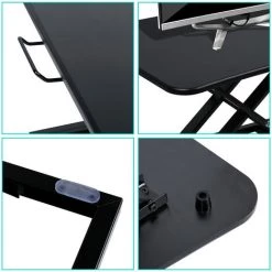 Hengda Bureau Assis Debout Réglable En Hauteur Poste De Travail Ergonomique Rehausseur Pc - Noire 10 Hengda Bureau Assis Debout Réglable En Hauteur Poste De Travail Ergonomique Rehausseur Pc - Noire -France Bureau Soldes 2022 51347968 4