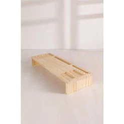 Support D'Écran Avec Organiseur De Bureau Lescun SKLUM MDF - Marron Bois Naturel -France Bureau Soldes 2022 51353028 3