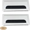 LITZEE Passe-fil De Câble De Bureau D'ordinateur Passe-câble En Aluminium Passe-fil Pour Câble De Bureau Cache-trou De Bureau Câble De Bureau En Aluminium Pour Ordinateur De Mobilier De Bureau 2 Pièces
