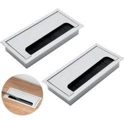 LITZEE Passe-fil De Câble De Bureau D'ordinateur Passe-câble En Aluminium Passe-fil Pour Câble De Bureau Cache-trou De Bureau Câble De Bureau En Aluminium Pour Ordinateur De Mobilier De Bureau 2 Pièces -France Bureau Soldes 2022 51553188 2