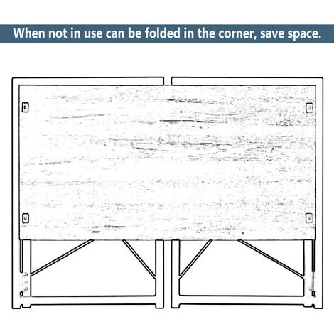 DECKON Bureau Table D'ordinateur Pliable Table Pliante Table PC Table De Bureau Table De Bureau Table De Travail Pour Bureau Salon école (marron Vintage) 7 DECKON Bureau Table D'ordinateur Pliable Table Pliante Table PC Table De Bureau Table De Bureau Table De Travail Pour Bureau Salon école (marron Vintage) – Image 5