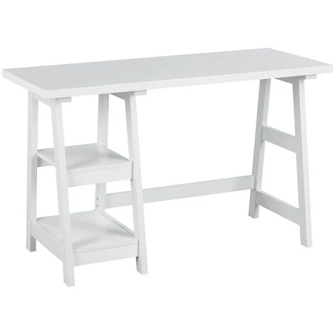 HOMEINBOX Table De Travail Rectangulaire De 120 Cm De Largeur Bureau Secrétaire Bureau Avec Deux étagères Extérieures Gain De Place Dans Un Style Moderne Couleur Blanche 1687 3 HOMEINBOX Table De Travail Rectangulaire De 120 Cm De Largeur Bureau Secrétaire Bureau Avec Deux étagères Extérieures Gain De Place Dans Un Style Moderne Couleur Blanche 1687