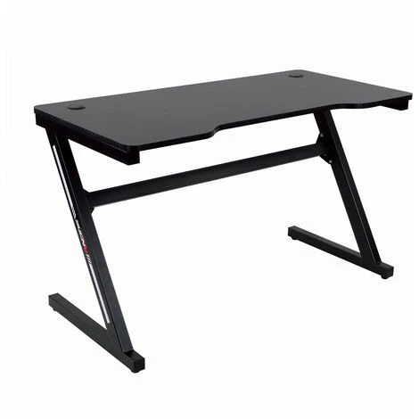 Bureau Gaming Racing BERGNER Bureau Gamer Table En Forme De Z De Haute Qualité 120x60x70 Cm Noir - Noir 3 Bureau Gaming Racing BERGNER Bureau Gamer Table En Forme De Z De Haute Qualité 120x60x70 Cm Noir - Noir