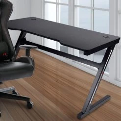 Bureau Gaming Racing BERGNER Bureau Gamer Table En Forme De Z De Haute Qualité 120x60x70 Cm Noir - Noir 8 Bureau Gaming Racing BERGNER Bureau Gamer Table En Forme De Z De Haute Qualité 120x60x70 Cm Noir - Noir -France Bureau Soldes 2022 51747894 3