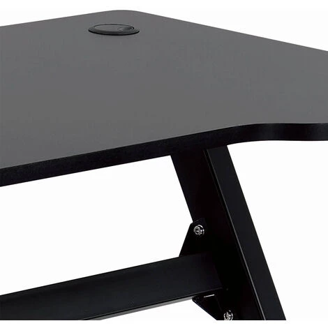 Bureau Gaming Racing BERGNER Bureau Gamer Table En Forme De Z De Haute Qualité 120x60x70 Cm Noir - Noir 6 Bureau Gaming Racing BERGNER Bureau Gamer Table En Forme De Z De Haute Qualité 120x60x70 Cm Noir - Noir – Image 4