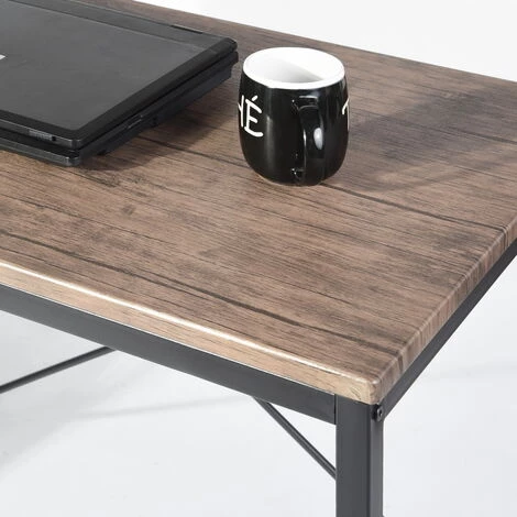 URBAN MEUBLE Bureau Moderne à étagères Intégrées Au Style Industriel Et Bois Sombre 7 URBAN MEUBLE Bureau Moderne à étagères Intégrées Au Style Industriel Et Bois Sombre – Image 5