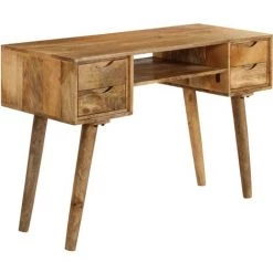 YOUTHUP Bureau Bois De Manguier Massif 115 X 47 X 76 Cm -France Bureau Soldes 2022 51851940 4