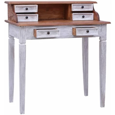 YOUTHUP Bureau Avec Tiroirs 90x50x101 Cm Bois De Récupération Solide 4 YOUTHUP Bureau Avec Tiroirs 90x50x101 Cm Bois De Récupération Solide – Image 2