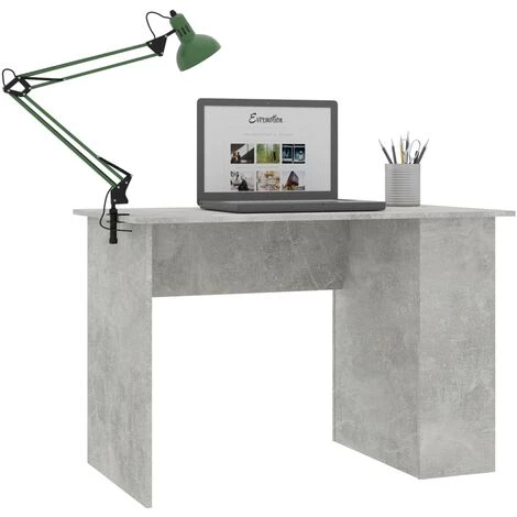 YOUTHUP Bureau Gris Béton 110x60x73 Cm Aggloméré - Gris 5 YOUTHUP Bureau Gris Béton 110x60x73 Cm Aggloméré - Gris – Image 3
