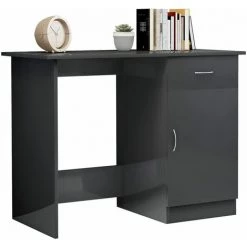 YOUTHUP Bureau Gris Brillant 100 X 50 X 76 Cm Aggloméré - Gris 10 YOUTHUP Bureau Gris Brillant 100 X 50 X 76 Cm Aggloméré - Gris -France Bureau Soldes 2022 51869914 4